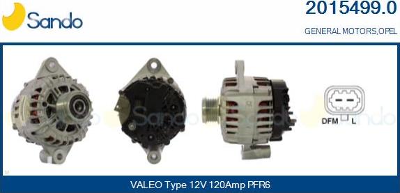 Sando 2015499.0 - Alternator autospares.lv