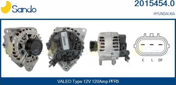 Sando 2015454.0 - Alternator autospares.lv