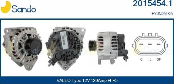 Sando 2015454.1 - Alternator autospares.lv