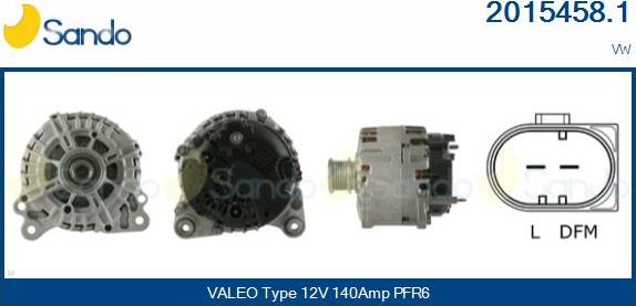 Sando 2015458.1 - Alternator autospares.lv