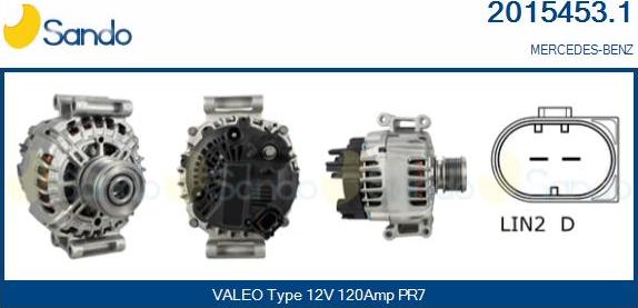 Sando 2015453.1 - Alternator autospares.lv