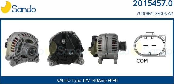 Sando 2015457.0 - Alternator autospares.lv