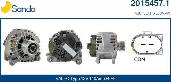 Sando 2015457.1 - Alternator autospares.lv