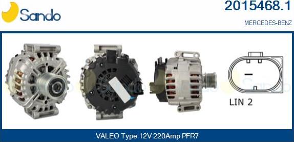 Sando 2015468.1 - Alternator autospares.lv