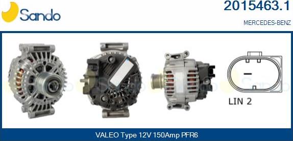 Sando 2015463.1 - Alternator autospares.lv