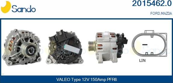 Sando 2015462.0 - Alternator autospares.lv