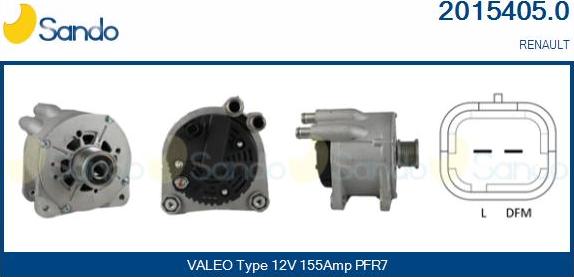 Sando 2015405.0 - Alternator autospares.lv