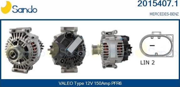 Sando 2015407.1 - Alternator autospares.lv