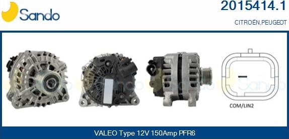 Sando 2015414.1 - Alternator autospares.lv