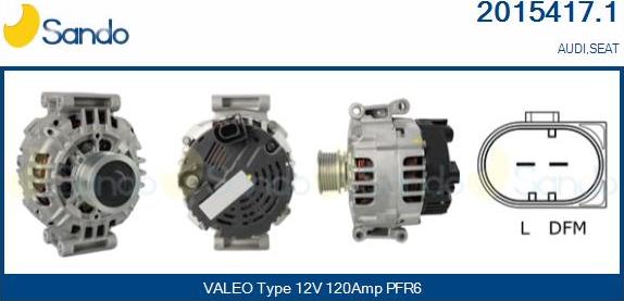 Sando 2015417.1 - Alternator autospares.lv