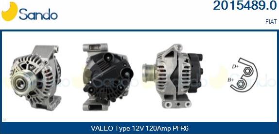 Sando 2015489.0 - Alternator autospares.lv