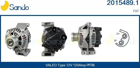 Sando 2015489.1 - Alternator autospares.lv