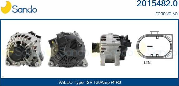 Sando 2015482.0 - Alternator autospares.lv