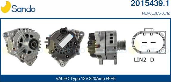 Sando 2015439.1 - Alternator autospares.lv