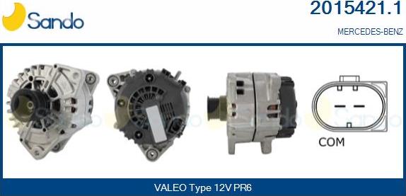 Sando 2015421.1 - Alternator autospares.lv