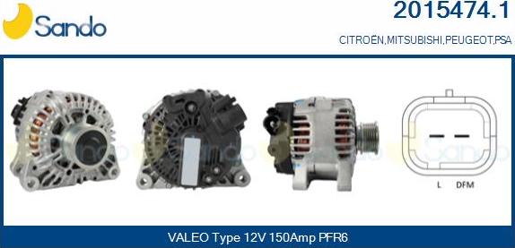 Sando 2015474.1 - Alternator autospares.lv