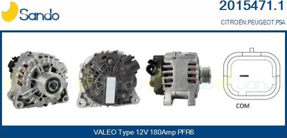 Sando 2015471.1 - Alternator autospares.lv