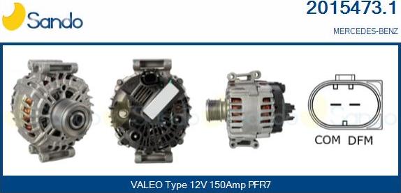 Sando 2015473.1 - Alternator autospares.lv