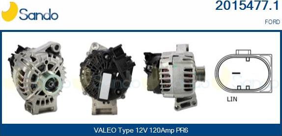 Sando 2015477.1 - Alternator autospares.lv