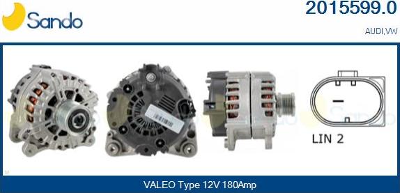 Sando 2015599.0 - Alternator autospares.lv