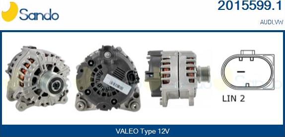 Sando 2015599.1 - Alternator autospares.lv