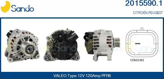 Sando 2015590.1 - Alternator autospares.lv