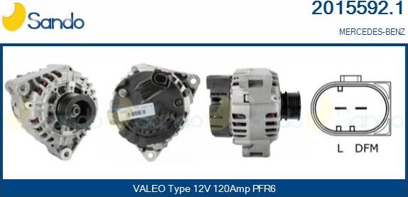 Sando 2015592.1 - Alternator autospares.lv