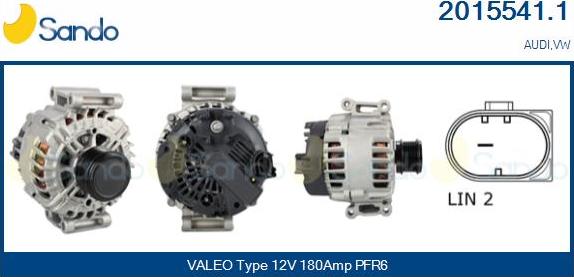 Sando 2015541.1 - Alternator autospares.lv