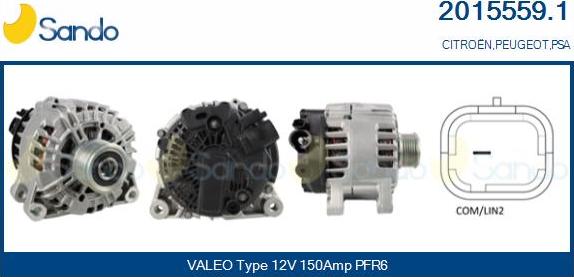 Sando 2015559.1 - Alternator autospares.lv