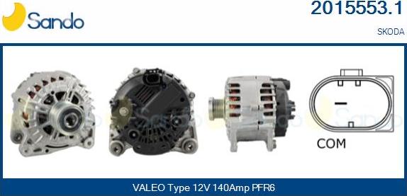 Sando 2015553.1 - Alternator autospares.lv