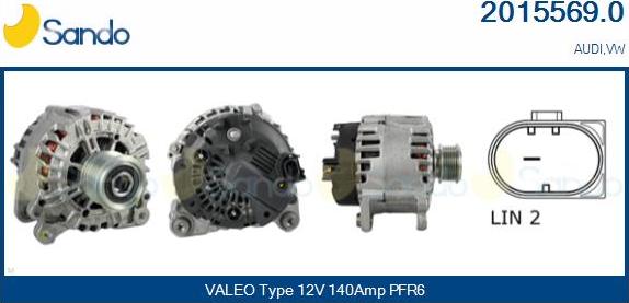 Sando 2015569.0 - Alternator autospares.lv