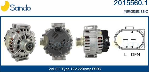 Sando 2015560.1 - Alternator autospares.lv