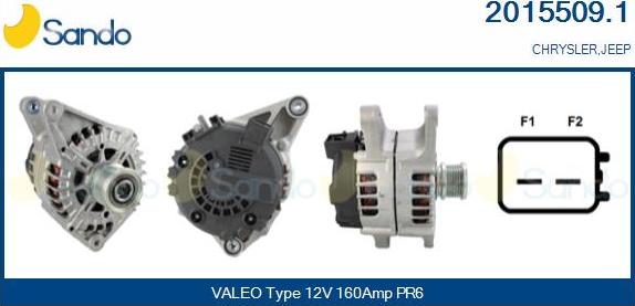 Sando 2015509.1 - Alternator autospares.lv