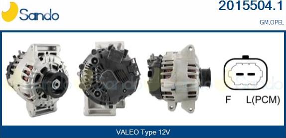 Sando 2015504.1 - Alternator autospares.lv