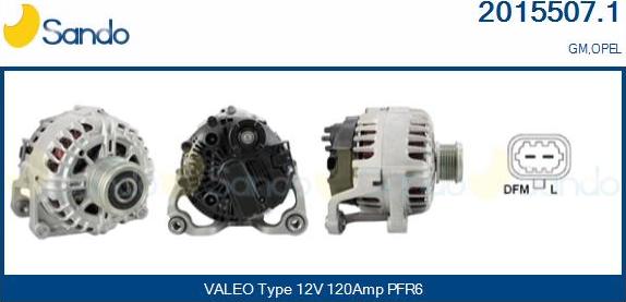 Sando 2015507.1 - Alternator autospares.lv