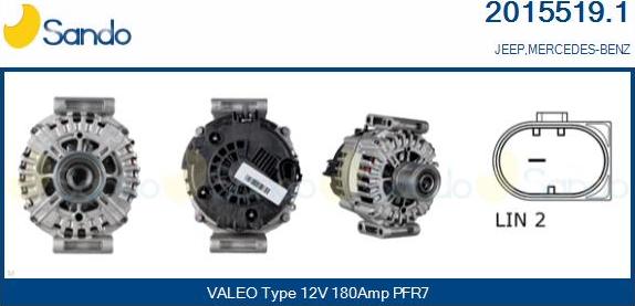 Sando 2015519.1 - Alternator autospares.lv