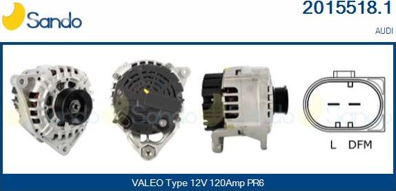 Sando 2015518.1 - Alternator autospares.lv