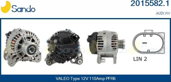 Sando 2015582.1 - Alternator autospares.lv