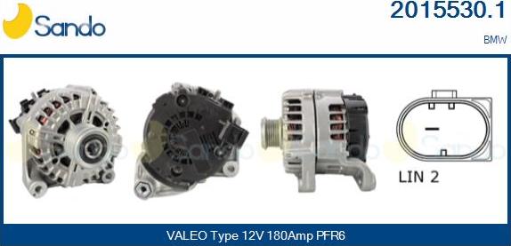 Sando 2015530.1 - Alternator autospares.lv