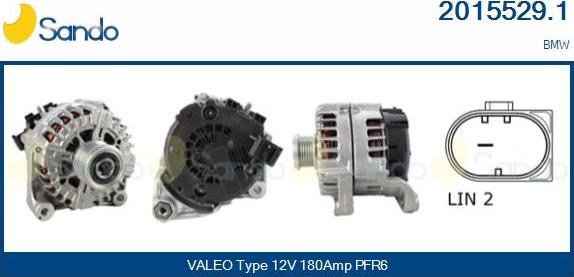 Sando 2015529.1 - Alternator autospares.lv