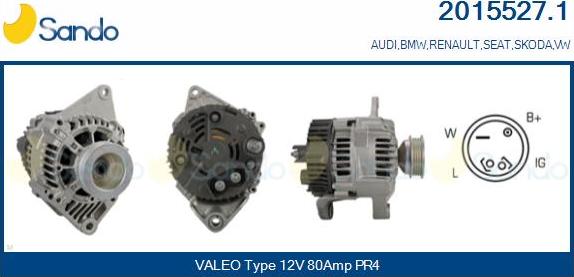 Sando 2015527.1 - Alternator autospares.lv