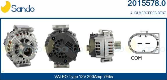 Sando 2015578.0 - Alternator autospares.lv