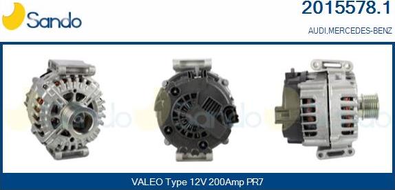 Sando 2015578.1 - Alternator autospares.lv