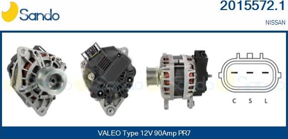 Sando 2015572.1 - Alternator autospares.lv