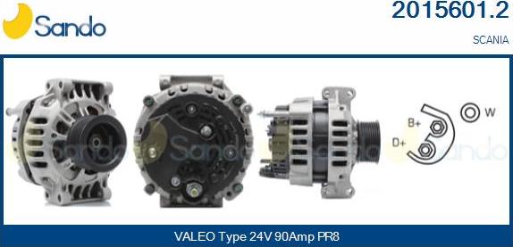 Sando 2015601.2 - Alternator autospares.lv