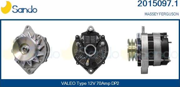 Sando 2015097.1 - Alternator autospares.lv