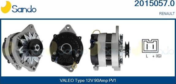 Sando 2015057.0 - Alternator autospares.lv