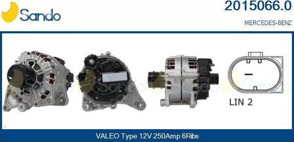 Sando 2015066.0 - Alternator autospares.lv