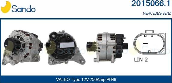 Sando 2015066.1 - Alternator autospares.lv