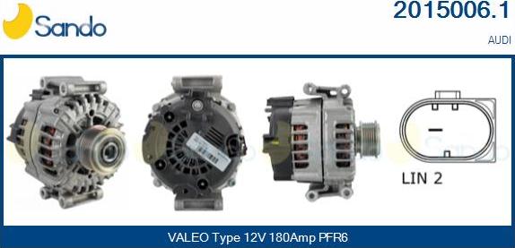 Sando 2015006.1 - Alternator autospares.lv